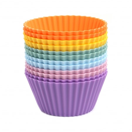 Muffinsformar, färgmix regnbågspastell, 12-pack
