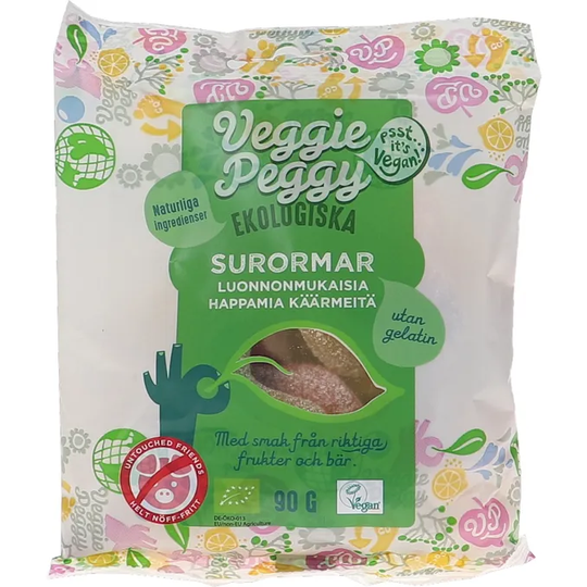 Veggie Peggy 3 x Ekologiskt Naturligt Godis