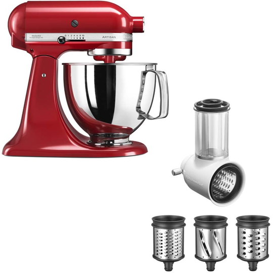 KitchenAid Artisan 125 Röd + Grönsaksskärare 5KSMVSA