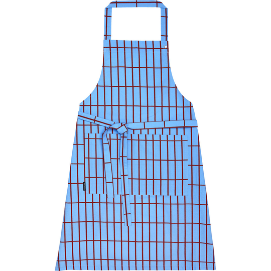 Marimekko Pieni Tiiliskivi förkläde, blå/brun