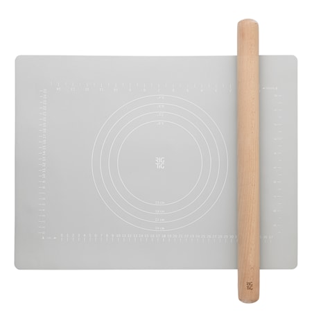 BAKE-IT kavel och bakmatta light grey
