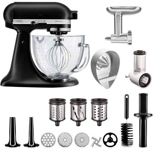 KitchenAid KSM156EBM Artisan köksmaskin + tillbehörspaket