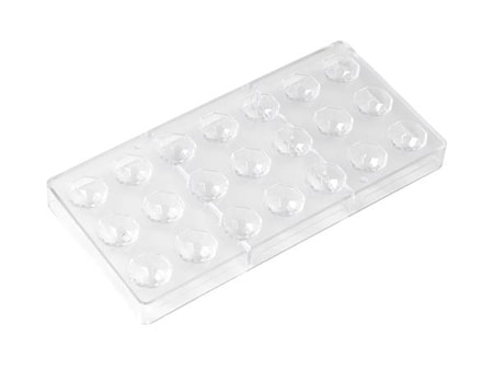 Chokladform 21 stk Diamant Klar