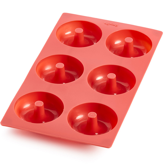 Lékué Gourmet Donutform 6 st. Röd