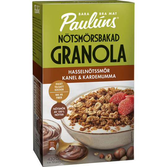 Paulúns Nötsmörsbakad Granola Kanel & Kardemumma 430 g