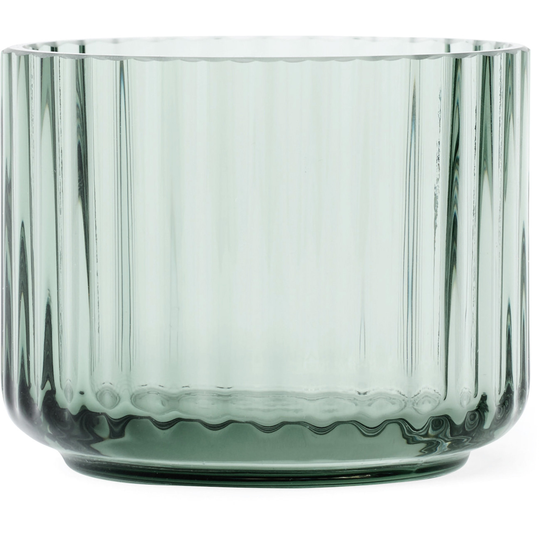 Lyngby Porcelæn Ljuslykta, glas liten, Copenhagen grön