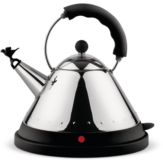 Alessi Vattenkokare m. fågel, svart