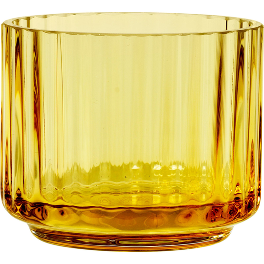 Lyngby Porcelæn Ljuslykta, glas liten, amber