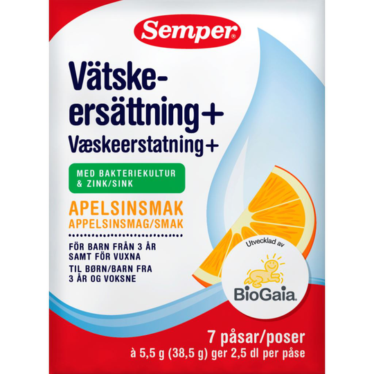 Semper Vätskeersättning Apelsin 39 g
