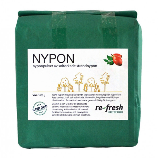 Re-fresh Superfood Nyponpulver finmalt 1 kg