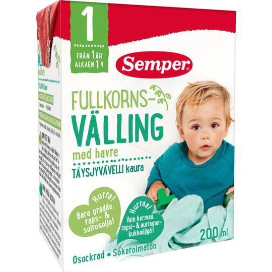 Semper Fullkornsvälling 1 år drickfärdig 200 ml