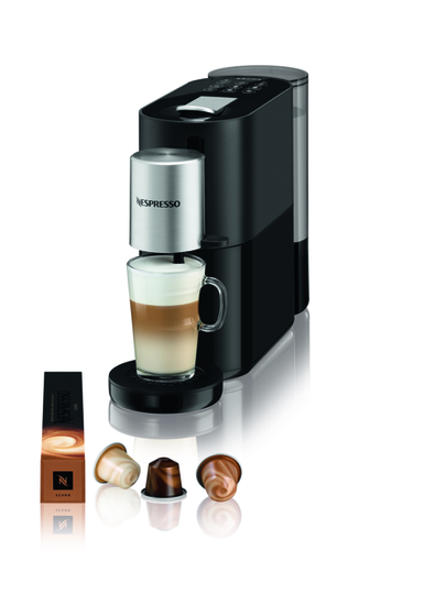 Nespresso Atelier, 1,0 L., Bla Black Kapselmaskin - Svart/silver