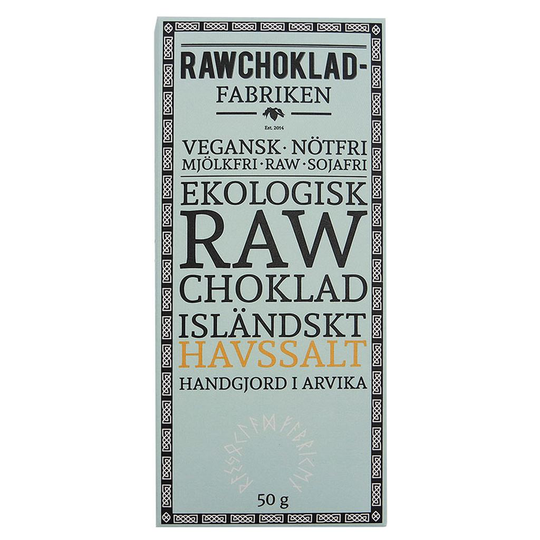 Rawchokladfabriken Rawchoklad Isländskt Havssalt 50 g