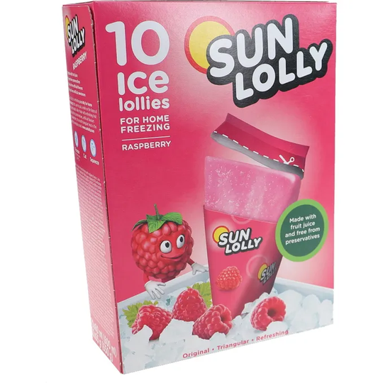 Sun Lolly Isglass Hallon 10 st