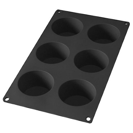 Gourmet Muffinsform x6 Silikon Svart