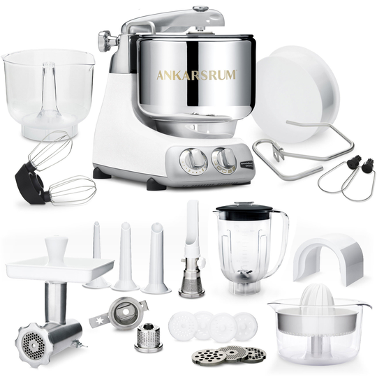 Ankarsrum AKM 6230 Köksmaskin + Deluxepaket, Glossy white