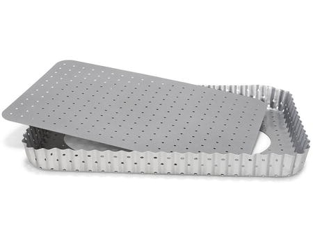 Pajform rektangulär Silvertop 32 x 22 x 3 cm perforerad