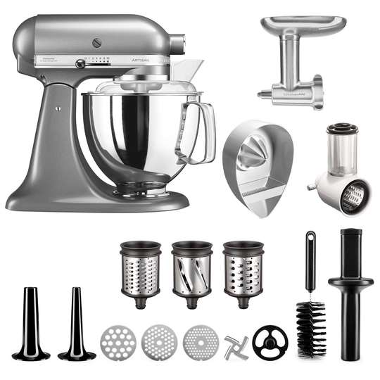 KitchenAid Artisan KSM175PSEMS Köksmaskin + Tillbehörspaket, Grafit Metallic