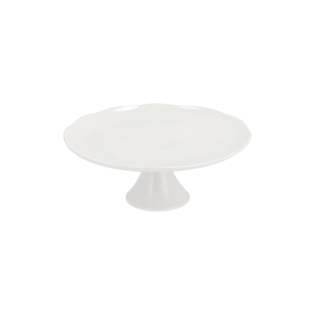Tårtfat på fot 22 x 8,8 cm Vit Porslin