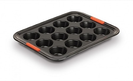 Muffinsform Non-Stick Aluminium Svart