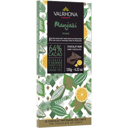 Valrhona Manjari Orange 64% chokladkaka, 120 g