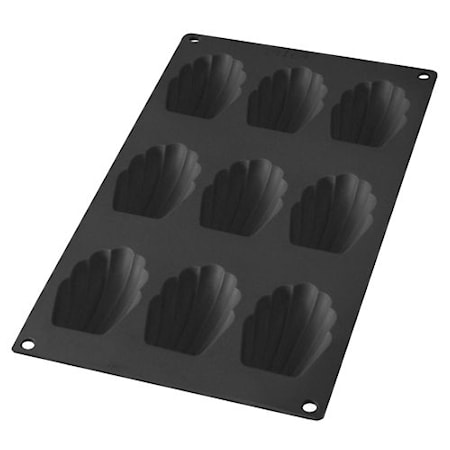 Gourmet Bakform Madelene x9 Silikon Svart