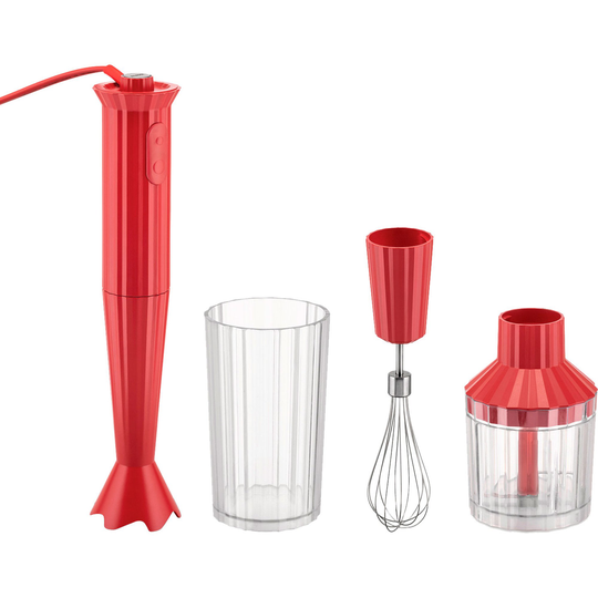 Alessi MDL10S Plissé stavmixerset, röd