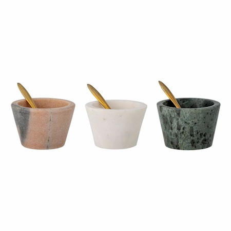 Ofelia Saltkar med Sked Set av 3 Rosa