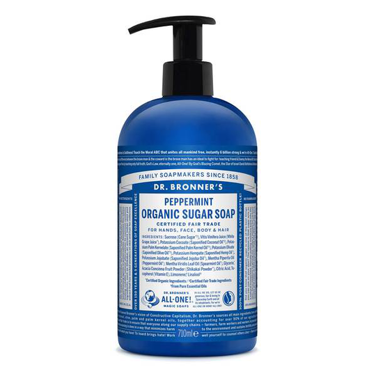 Dr. Bronner’s Magic Soaps Dr. Bronner's Organic Sugar Soap Peppermint 710 ml